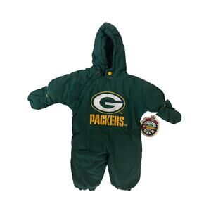 Vintage 90’s Green Bay Packers Infant Baby Snowsuit Body Suit Size 6-9M Football